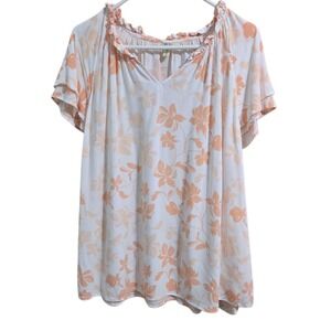 Como Blu Women's Floral SZ XL Blouse